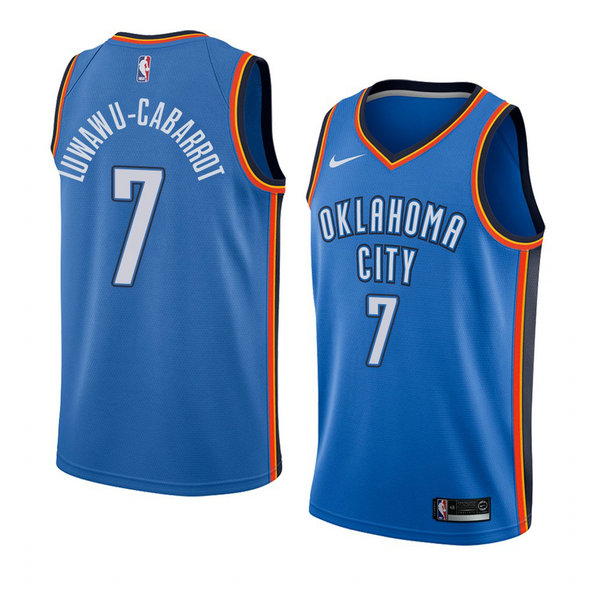 Camiseta baloncesto Timothe Luwawu-Cabarrot 7 Icon 2018 Azul Oklahoma City Thunder Hombre