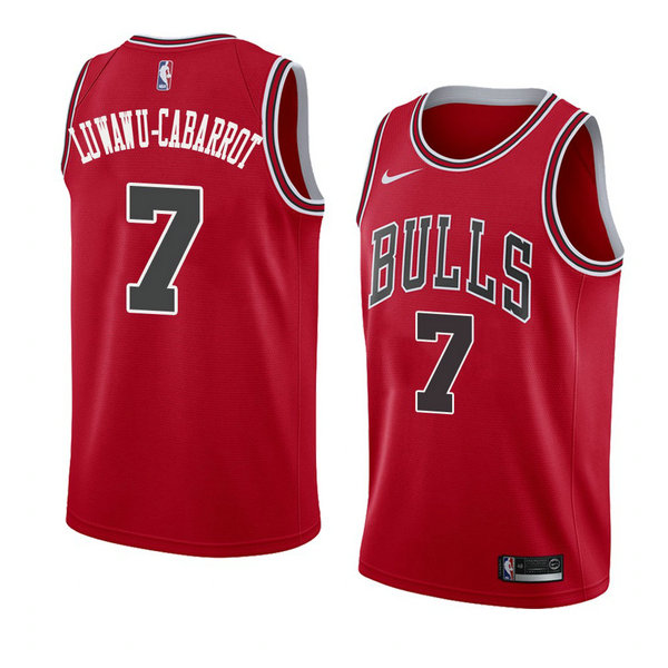 Camiseta baloncesto Timothe Luwawu-Cabarrot 7 Icon 2018 Rojo Chicago Bulls Hombre