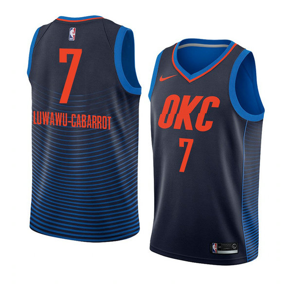 Camiseta baloncesto Timothe Luwawu-Cabarrot 7 Statement 2018 Azul Oklahoma City Thunder Hombre