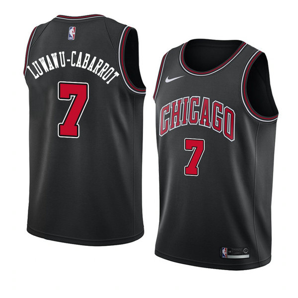 Camiseta baloncesto Timothe Luwawu-Cabarrot 7 Statement 2018 Negro Chicago Bulls Hombre