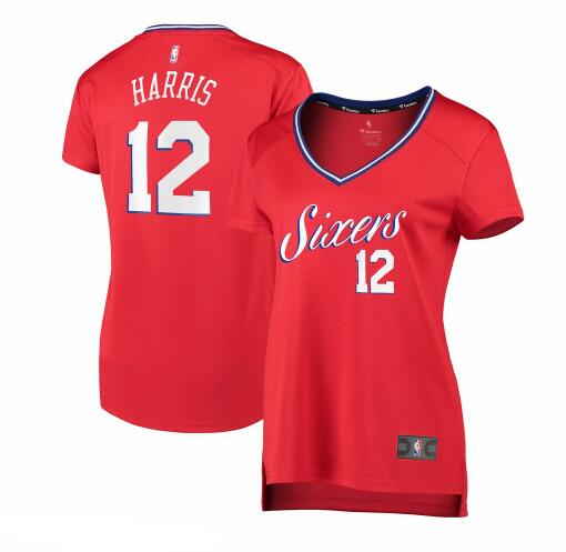 Camiseta baloncesto Tobias Harris 12 statement edition Rojo Philadelphia 76ers Mujer