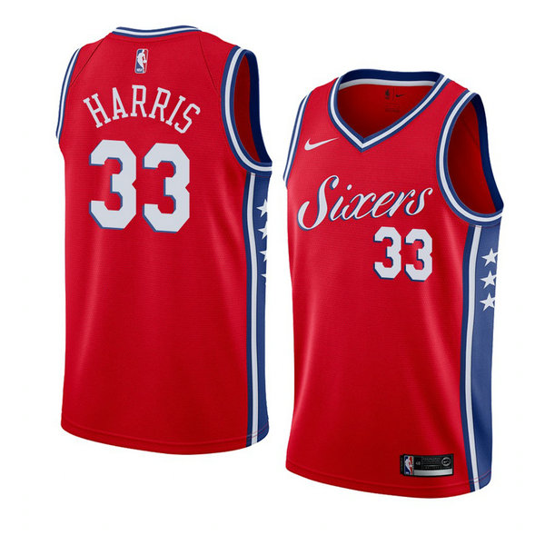 Camiseta baloncesto Tobias Harris 33 Statement 2018 Rojo Philadelphia 76ers Hombre