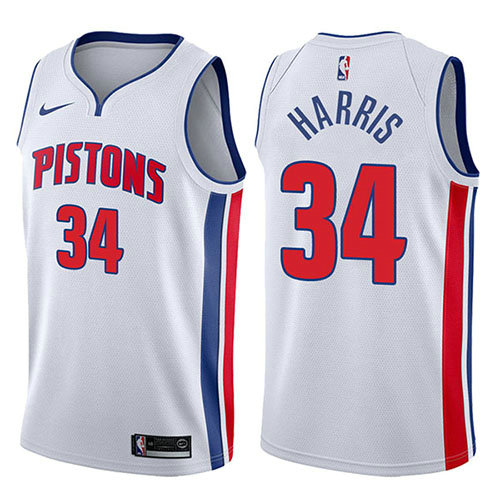 Camiseta baloncesto Tobias Harris 34 Association 2017-18 Blanco Detroit Pistons Hombre