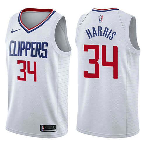 Camiseta baloncesto Tobias Harris 34 Association 2017-18 Blanco Los Angeles Clippers Hombre