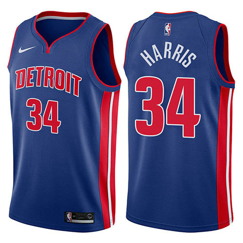 Camiseta baloncesto Tobias Harris 34 Icon 2017-18 Azul Detroit Pistons Hombre