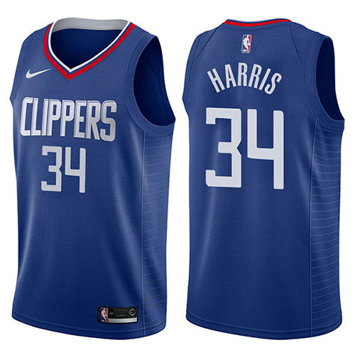 Camiseta baloncesto Tobias Harris 34 Icon 2017-18 Azul Los Angeles Clippers Hombre