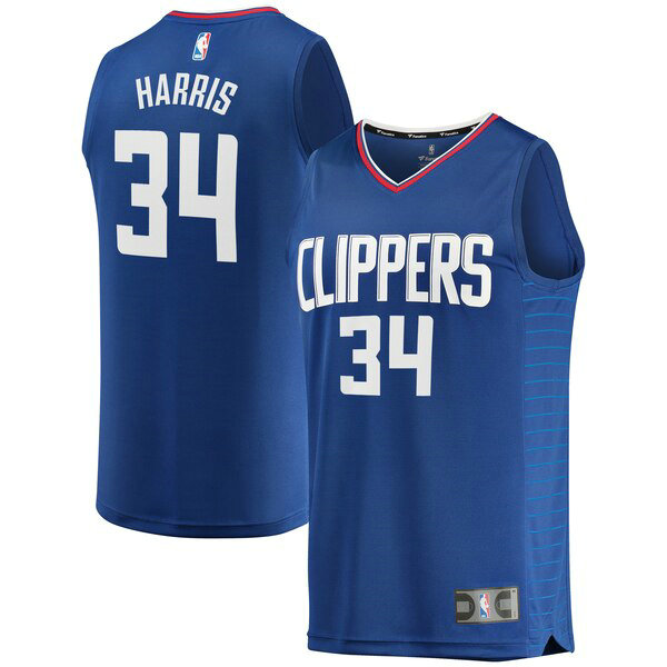 Camiseta baloncesto Tobias Harris 34 Icon Edition Azul Los Angeles Clippers Hombre