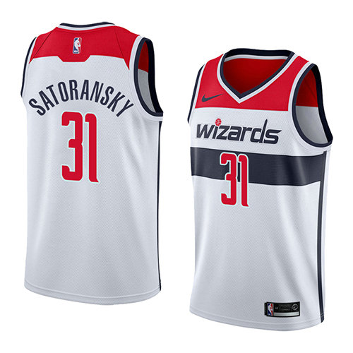 Camiseta baloncesto Tomas Satoransky 31 Association 2018 Blanco Washington Wizards Hombre