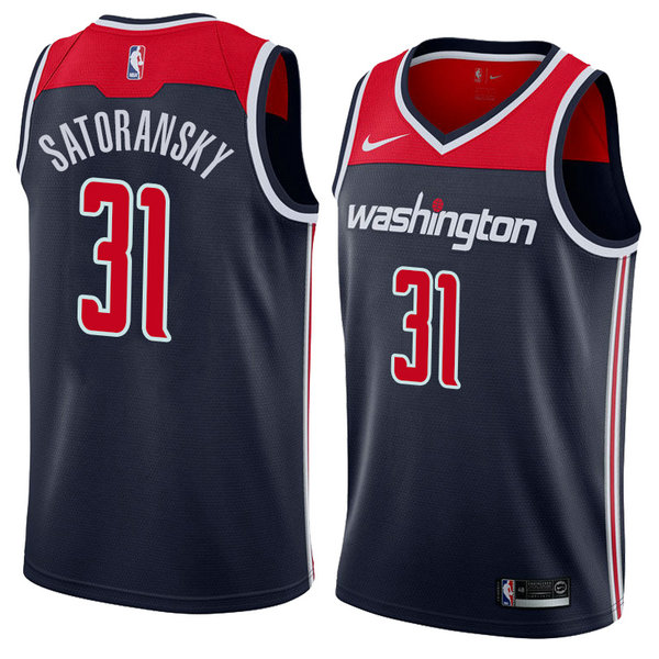 Camiseta baloncesto Tomas Satoransky 31 Statement 2018 Negro Washington Wizards Hombre