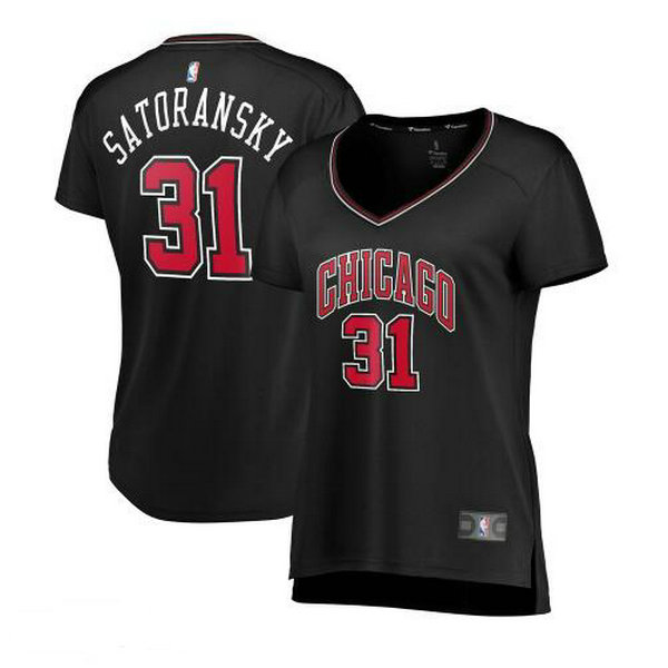 Camiseta baloncesto Tomas Satoransky 31 statement edition Negro Chicago Bulls Mujer