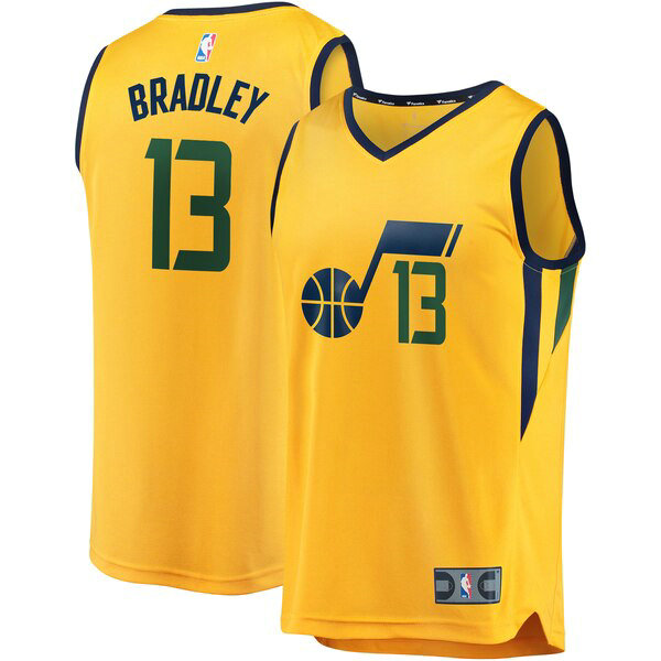 Camiseta baloncesto Tony Bradley 13 Statement Edition Amarillo Utah Jazz Hombre