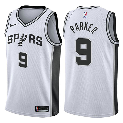 Camiseta baloncesto Tony Parker 9 2017-18 Blanco San Antonio Spurs Hombre