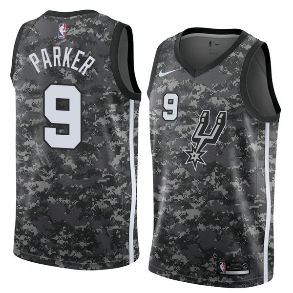 Camiseta baloncesto Tony Parker 9 Ciudad 2018 Gris San Antonio Spurs Hombre