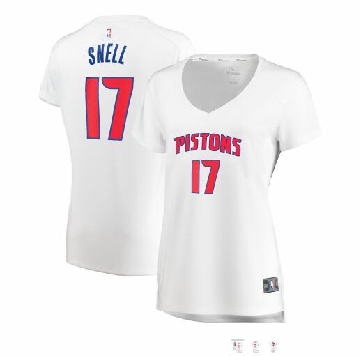 Camiseta baloncesto Tony Snell 17 association edition Blanco Detroit Pistons Mujer
