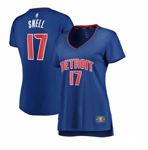 Camiseta baloncesto Tony Snell 17 icon edition Azul Detroit Pistons Mujer