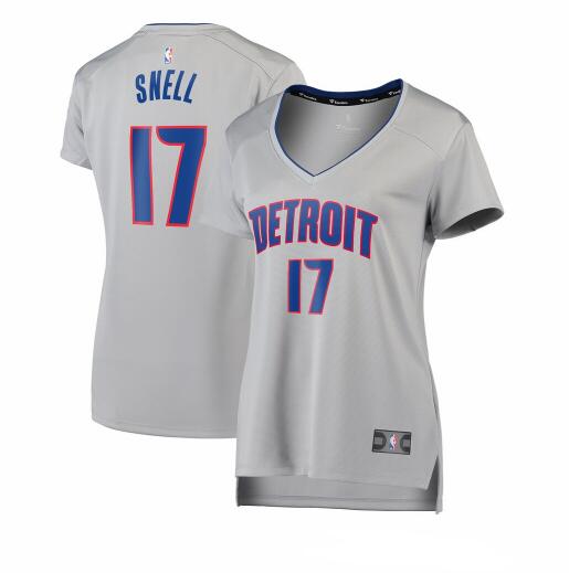 Camiseta baloncesto Tony Snell 17 statement edition Gris Detroit Pistons Mujer