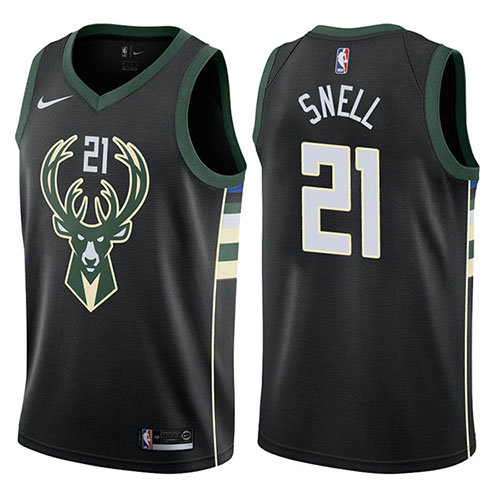 Camiseta baloncesto Tony Snell 21 Statement 2017-18 Negro Milwaukee Bucks Hombre