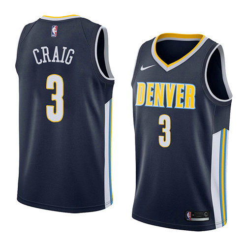 Camiseta baloncesto Torrey Craig 3 Icon 2018 Azul Denver Nuggets Hombre