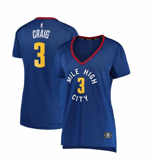 Camiseta baloncesto Torrey Craig 3 statement edition Azul Denver Nuggets Mujer
