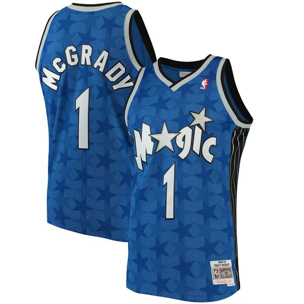 Camiseta baloncesto Tracy McGrady 1 2001-2002 Classics Swingman Azul Orlando Magic Hombre