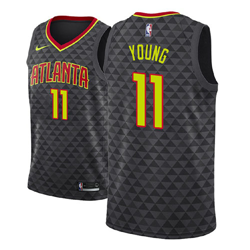 Camiseta baloncesto Trae Young 11 Icon 2018 Negro Atlanta Hawks Hombre