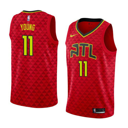 Camiseta baloncesto Trae Young 11 Statement 2017-18 Rojo Atlanta Hawks Hombre