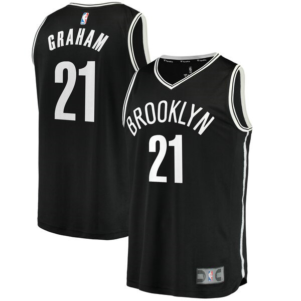 Camiseta baloncesto Treveon Graham 21 2019 Negro Brooklyn Nets Hombre