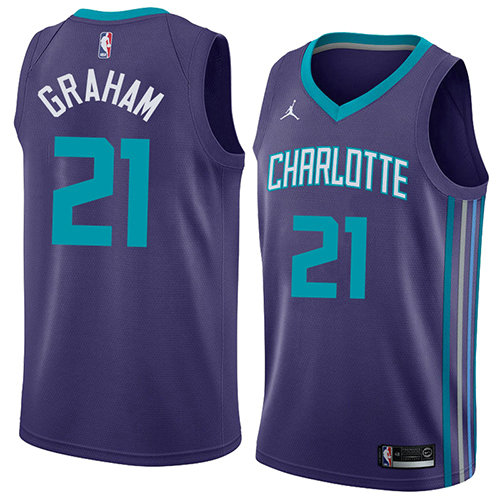 Camiseta baloncesto Treveon Graham 21 Statement 2018 P鐓pura Charlotte Hornets Hombre