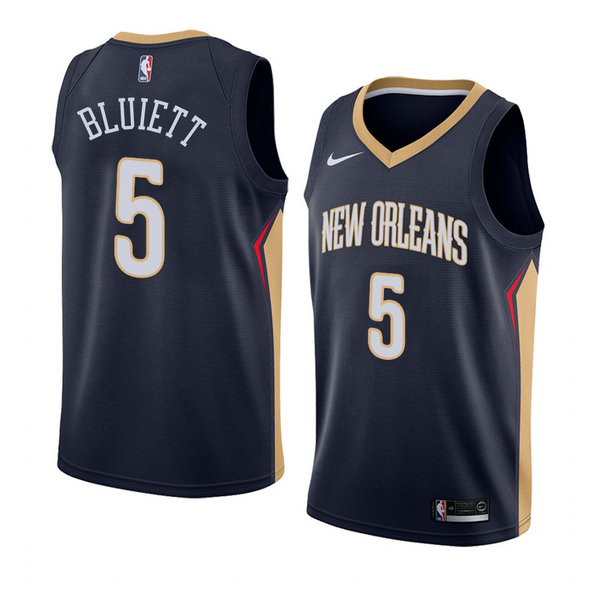 Camiseta baloncesto Trevon Bluiett 5 Icon 2017-18 Azul New Orleans Pelicans Hombre