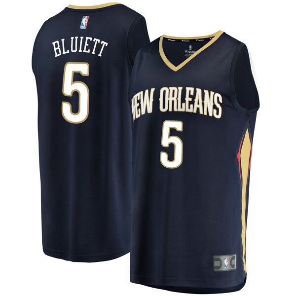 Camiseta baloncesto Trevon Bluiett 5 Icon Edition Armada New Orleans Pelicans Hombre