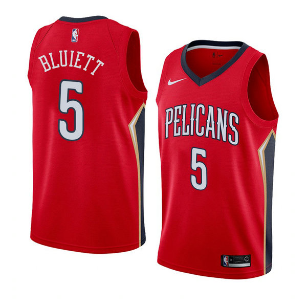 Camiseta baloncesto Trevon Bluiett 5 Statement 2017-18 Rojo New Orleans Pelicans Hombre