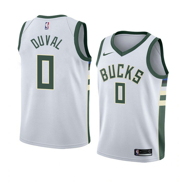 Camiseta baloncesto Trevon Duval 0 Association 2018 Blanco Milwaukee Bucks Hombre