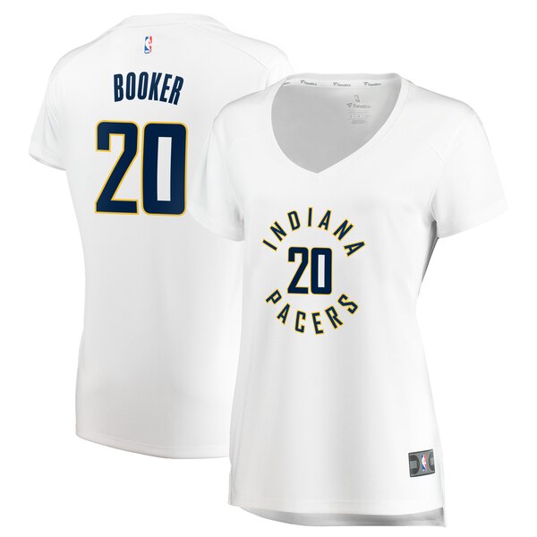 Camiseta baloncesto Trevor Booker 20 association edition Blanco Indiana Pacers Mujer