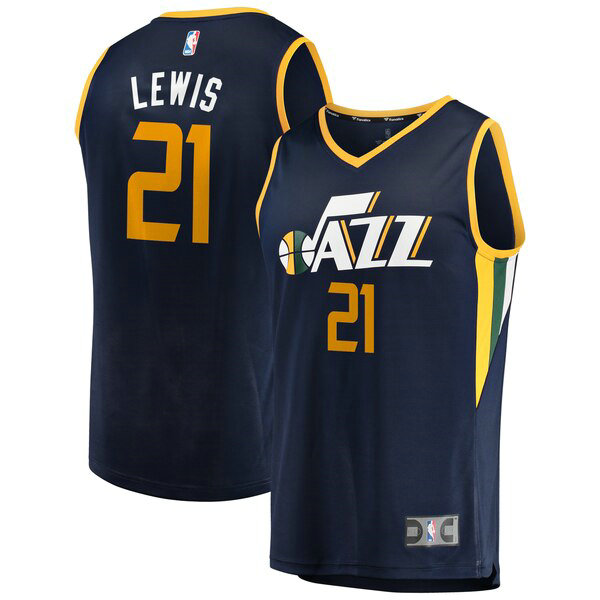 Camiseta baloncesto Trey Lewis 21 Icon Edition Armada Utah Jazz Hombre
