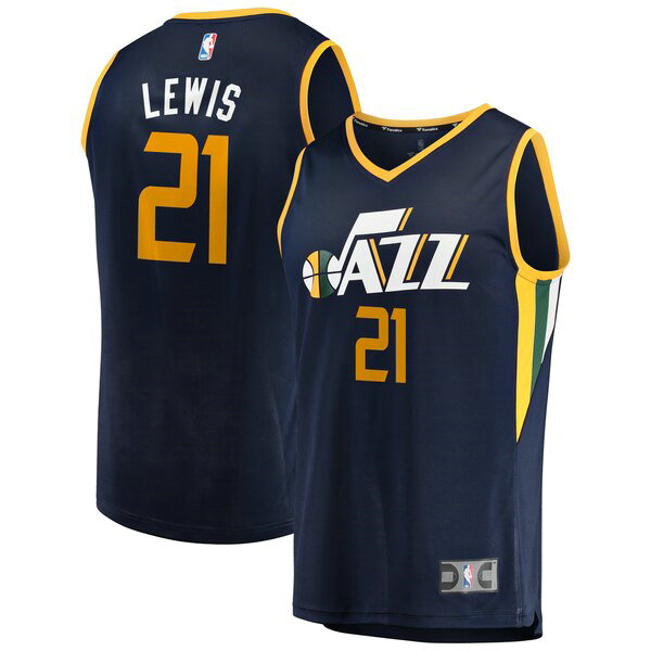 Camiseta baloncesto Trey Lewis 21 Icon Edition Armada Utah Jazz Hombre
