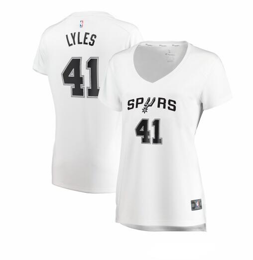 Camiseta baloncesto Trey Lyles 41 association edition Blanco San Antonio Spurs Mujer
