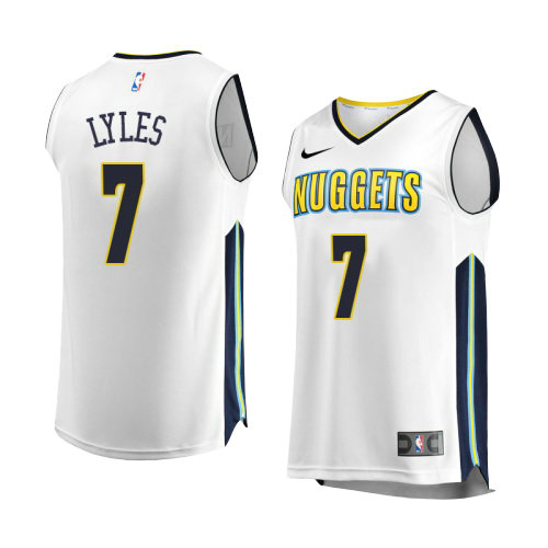 Camiseta baloncesto Trey Lyles 7 Association 2017-18 Blanco Denver Nuggets Hombre