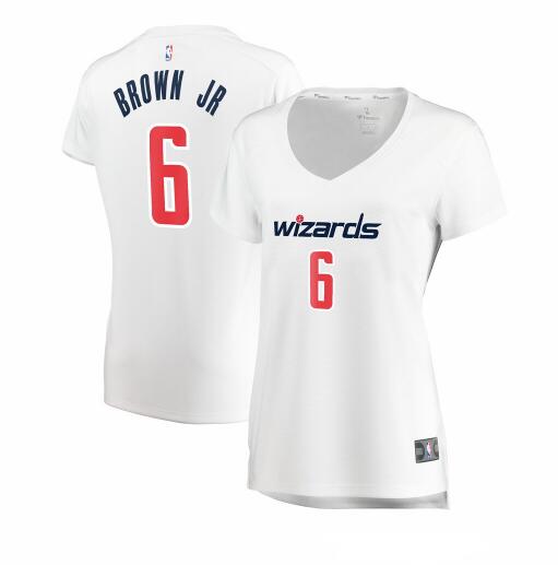 Camiseta baloncesto Troy Brown Jr. 6 association edition Blanco Washington Wizards Mujer