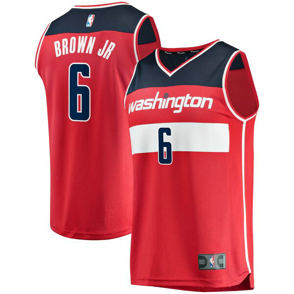 Camiseta baloncesto Troy Brown Jr 6 Icon Edition Rojo Washington Wizards Hombre