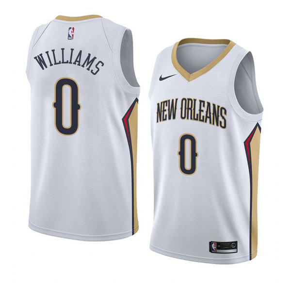 Camiseta baloncesto Troy Williams 0 Association 2018 Blanco New Orleans Pelicans Hombre
