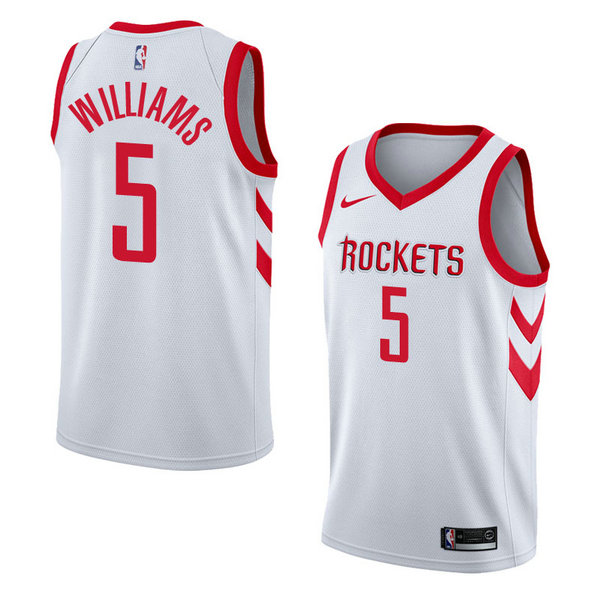 Camiseta baloncesto Troy Williams 5 Association 2018 Blanco Houston Rockets Hombre