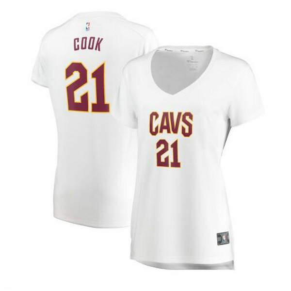 Camiseta baloncesto Tyler Cook 21 association edition Blanco Cleveland Cavaliers Mujer