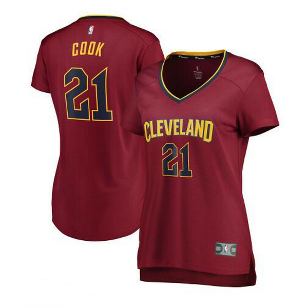 Camiseta baloncesto Tyler Cook 21 icon edition Rojo Cleveland Cavaliers Mujer
