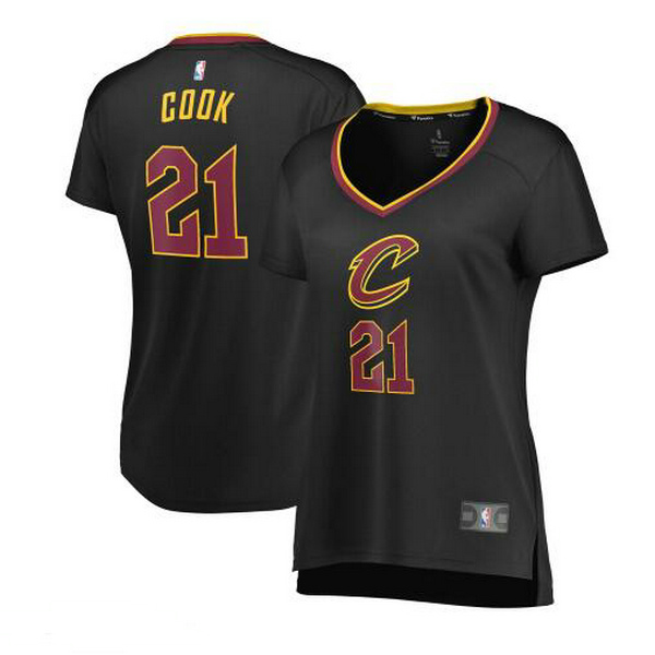 Camiseta baloncesto Tyler Cook 21 statement edition Negro Cleveland Cavaliers Mujer