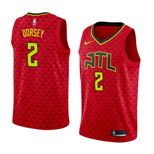 Camiseta baloncesto Tyler Dorsey 2 Statement 2018 Rojo Atlanta Hawks Hombre