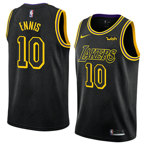 Camiseta baloncesto Tyler Ennis 10 Ciudad 2018 Negro Los Angeles Lakers Hombre