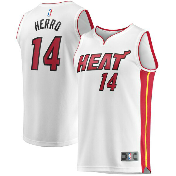 Camiseta baloncesto Tyler Herro 14 Association Edition Blanco Miami Heat Hombre