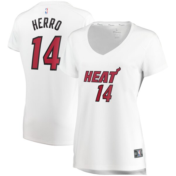 Camiseta baloncesto Tyler Herro 14 association edition Blanco Miami Heat Mujer
