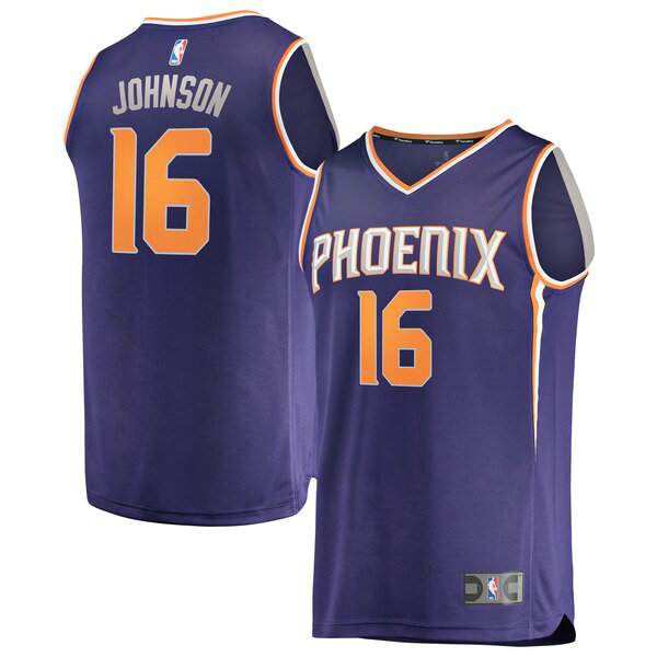 Camiseta baloncesto Tyler Johnson 16 Icon Edition Púrpura Phoenix Suns Hombre
