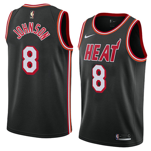 Camiseta baloncesto Tyler Johnson 8 Classic 2018 Negro Miami Heat Hombre